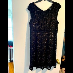 Pretty black lace cocktail dress